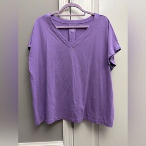 J.jill Luxe Supima V neck tee